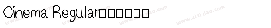 Cinema Regular字体转换